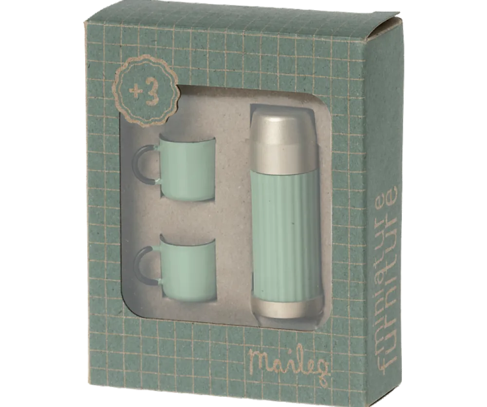 Maileg Thermos & Cups (Mint)- Maileg|Toys