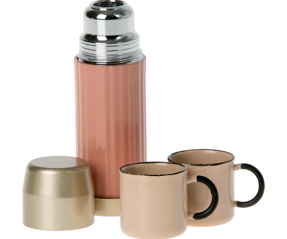Maileg Thermos & Cups (Soft Coral)- Maileg|Toys
