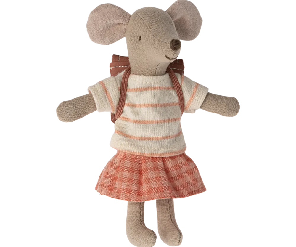 Maileg Tricycle Mouse, Big Sister (Coral)- Maileg|Toys