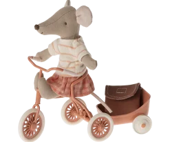 Maileg Tricycle Mouse, Big Sister (Coral)- Maileg|Toys