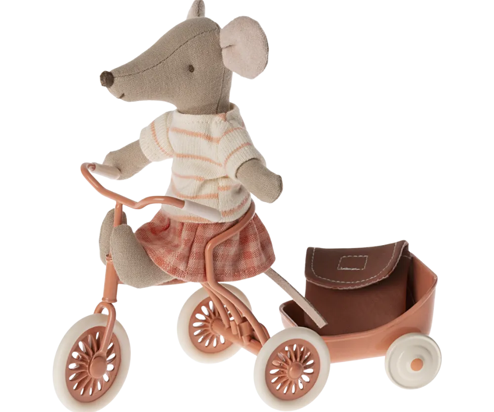 Maileg Tricycle Mouse, Big Sister (Coral)- Maileg|Toys
