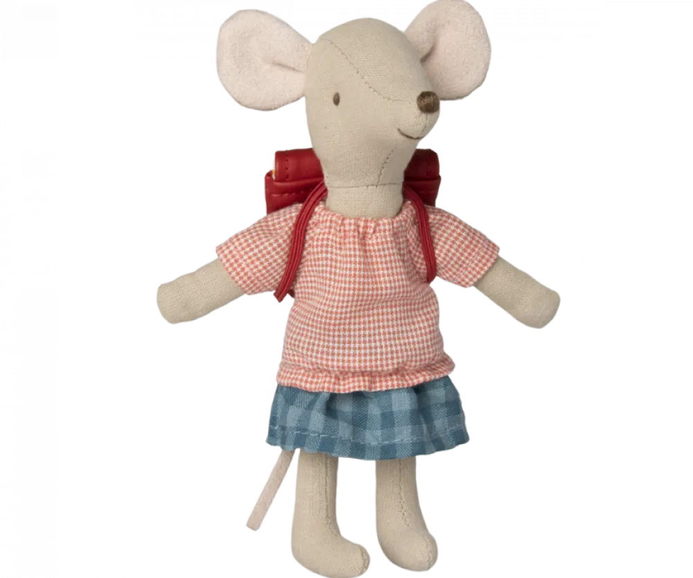 Maileg Tricycle Mouse, Big Sister (Red)- Maileg|Toys