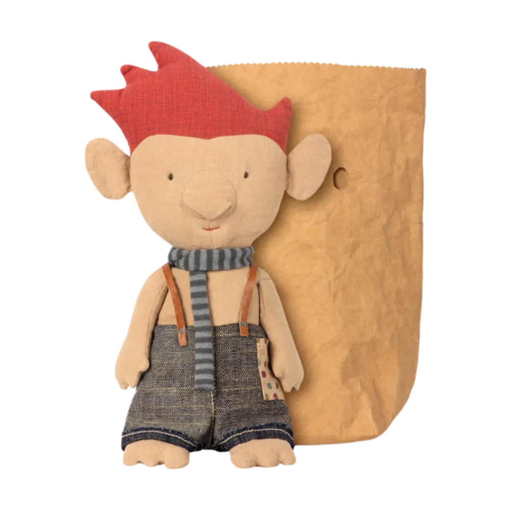 Maileg Troll with Blue Scarf- Maileg|Toys