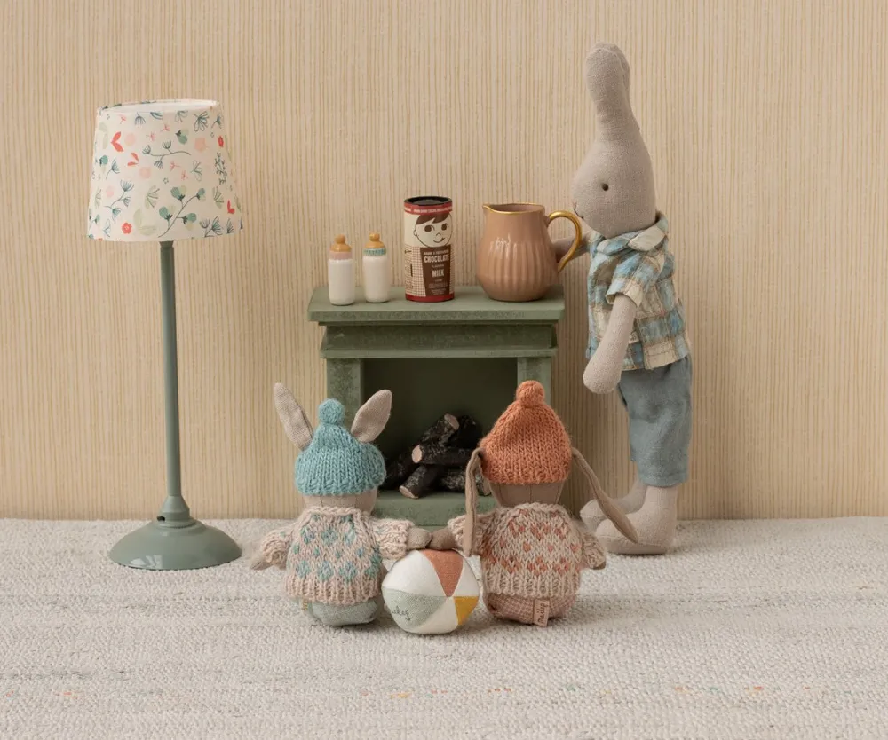 Maileg Winter Bunny, Micro - Brown - Rose- Maileg|Toys