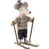 Maileg Winter Mouse with Ski Set, Dad (Blue)- Maileg|Toys