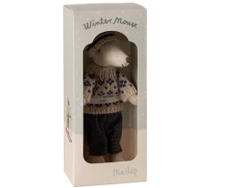 Maileg Winter Mouse with Ski Set, Dad (Blue)- Maileg|Toys