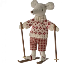 Maileg Winter Mouse with Ski Set, Mum- Maileg|Toys