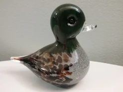 Mallard Duck Glass Figurine- Langham Glass