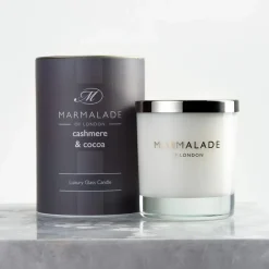 Marmalade of London Cashmere & Cocoa Glass Candle- Home Fragrance