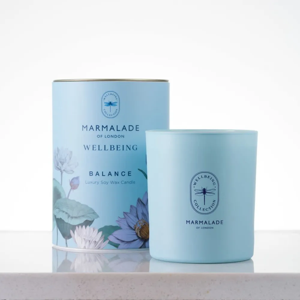 Marmalade of London Wellbeing Balance Glass Candle- Home Fragrance