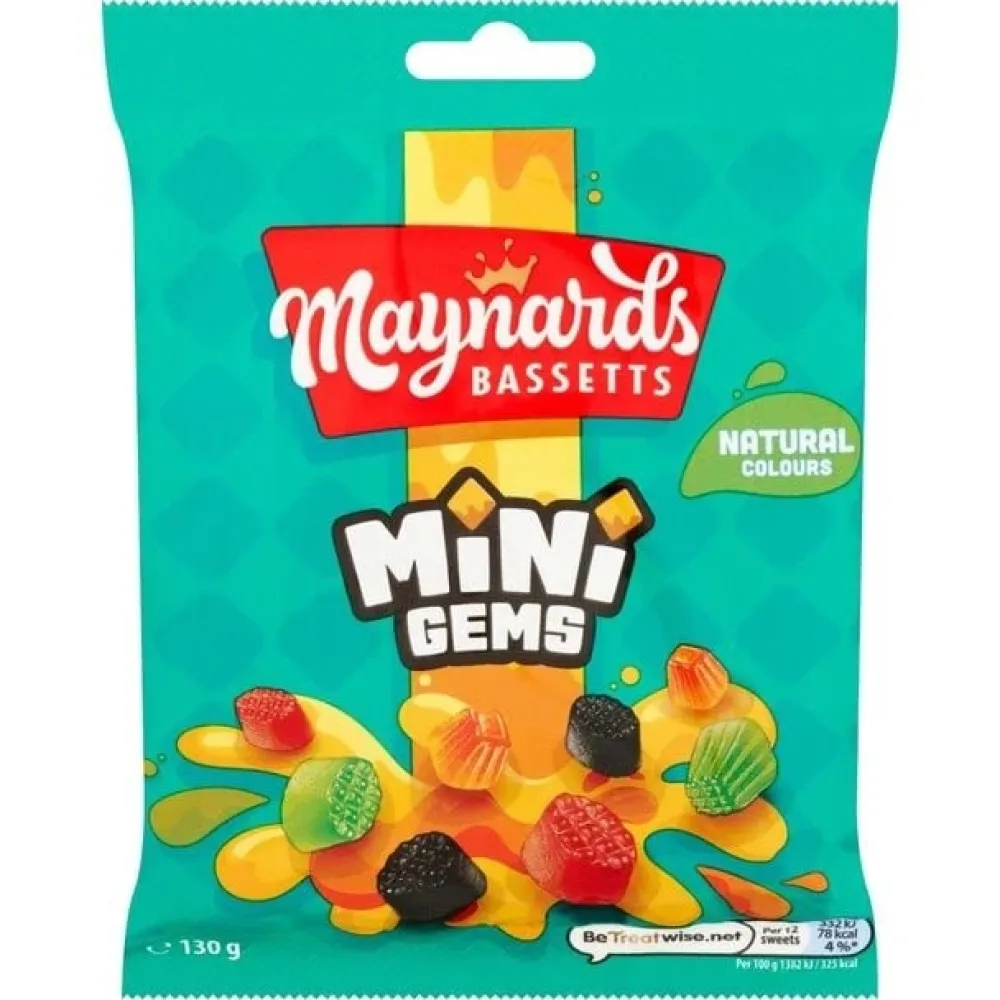Maynards Bassetts Mini Gems 130g- Sweets