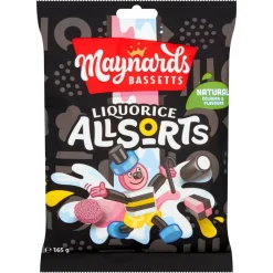 Maynards Liquorice Allsorts Bag 165g- Sweets
