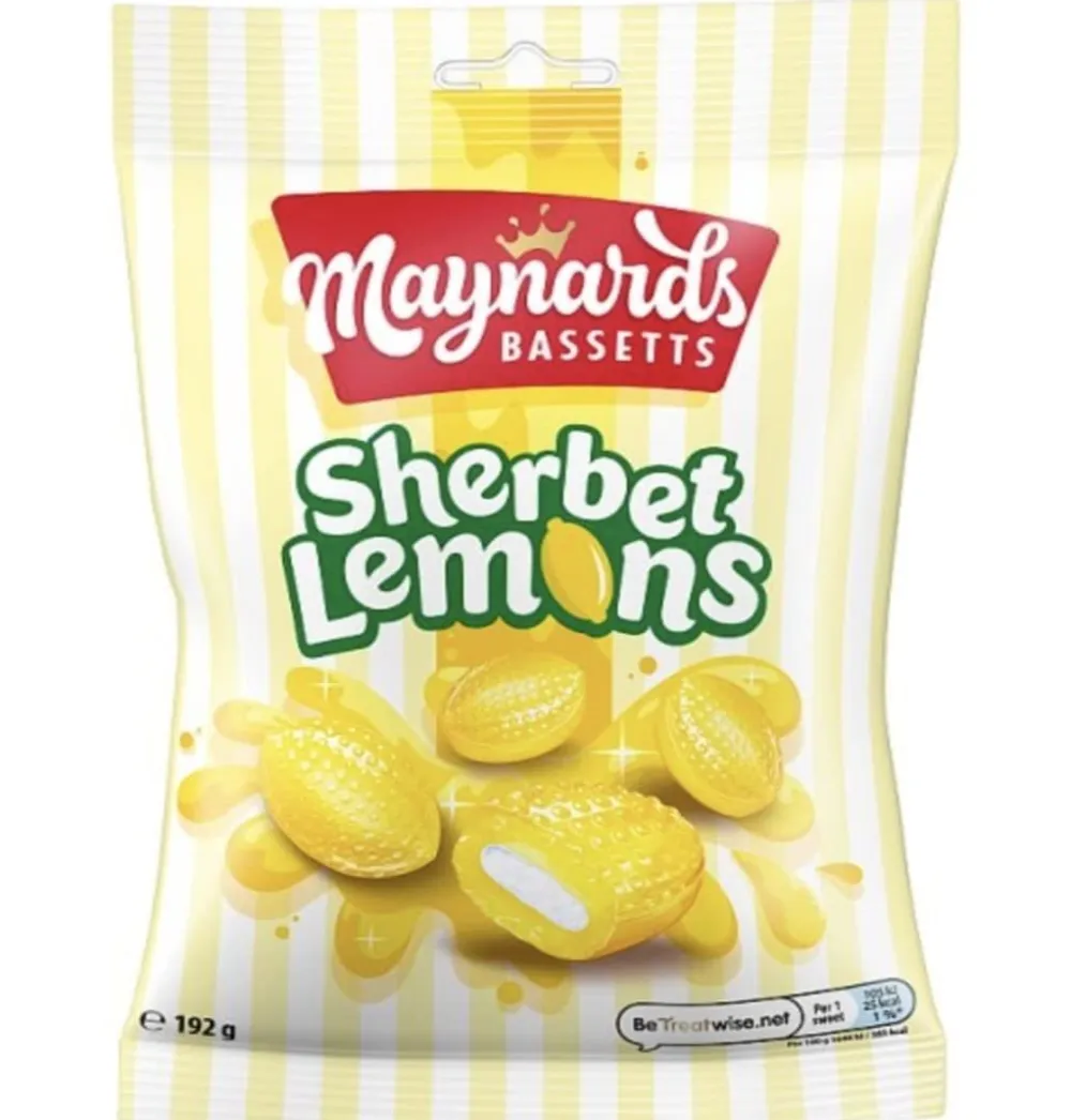 Maynards Sherbet Lemons Bag- Sweets