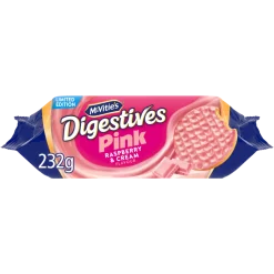 McVitie's Pink Digestives Raspberry & Cream- Biscuits