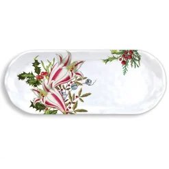 Michel Design Works Christmas Bouquet Melamine Accent Tray- Trays|Tea Trays