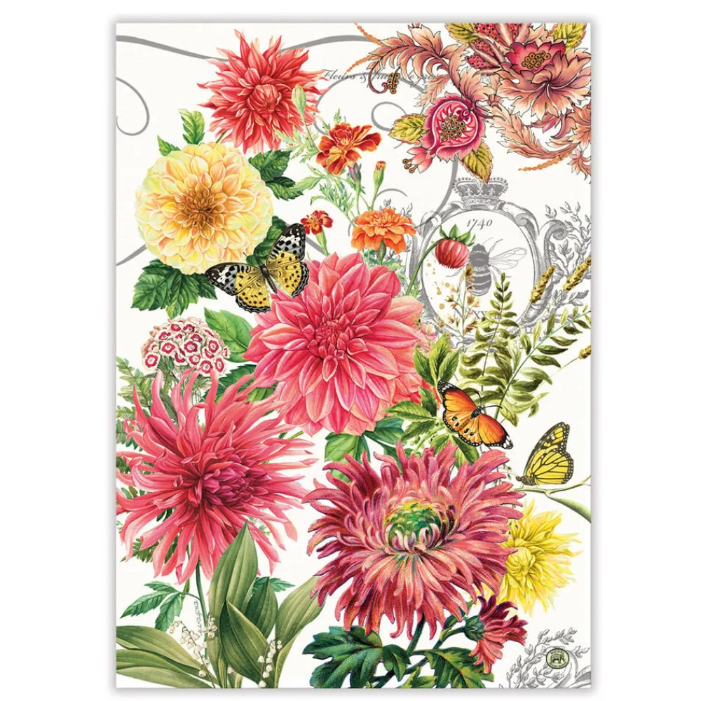 Michel Design Works Dahlias Kitchen Towel- Tea Towels
