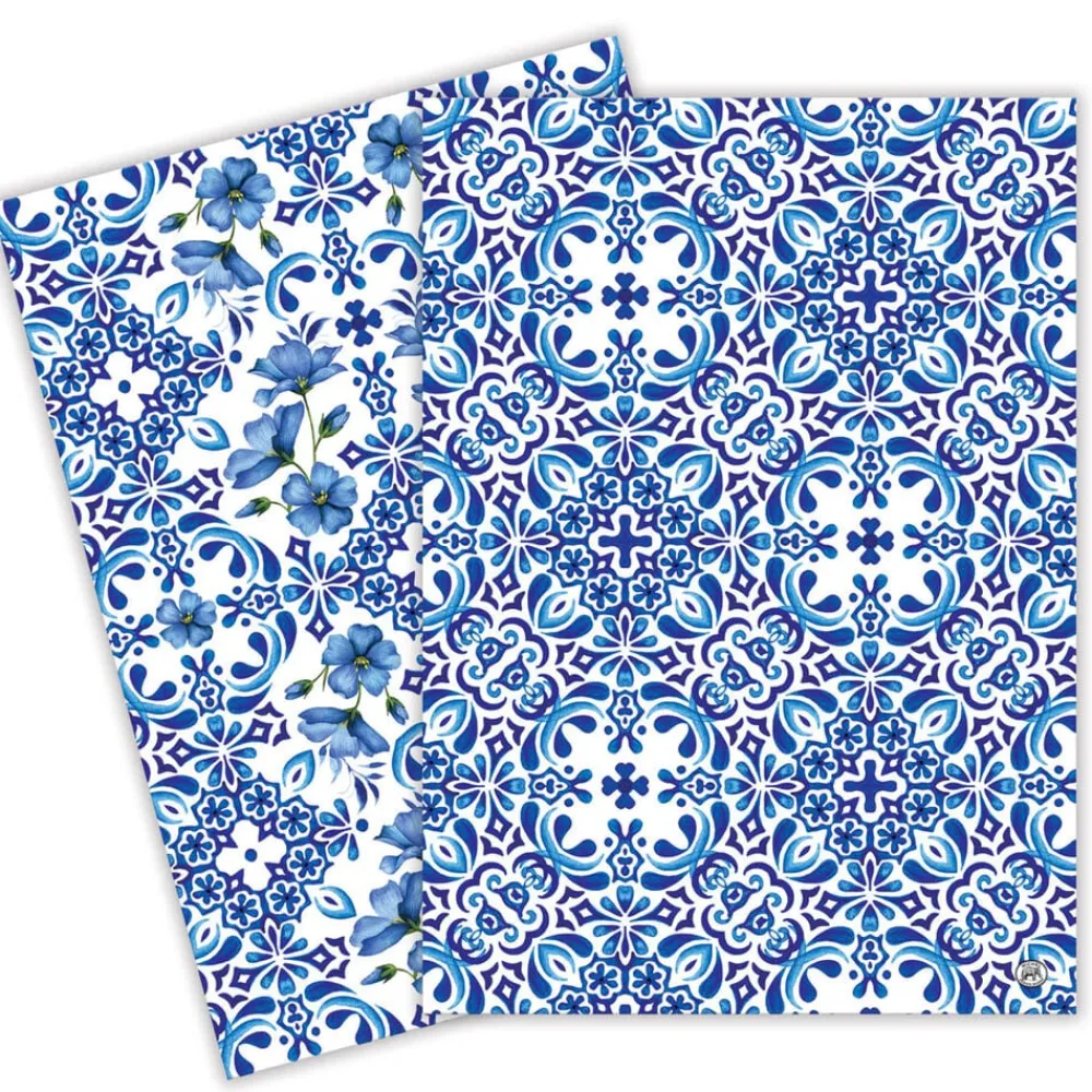 Michel Design Works Indigo Seas Kitchen Towels- Tea Towels