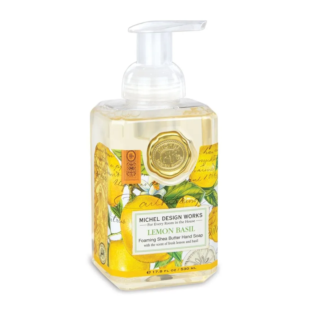 Michel Design Works Lemon Basil Foaming Hand Soap- Liquid Hand Soap