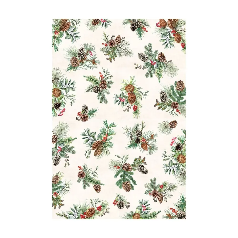 Michel Design Works White Spruce Cotton Table Runner- Table Runners
