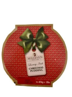 Mileeven Luxury Irish Christmas Pudding 454g- Cakes & Pies