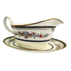 Minton Stanwood Gravy Boat with Under Saucer- Vintage Minton Stanwood