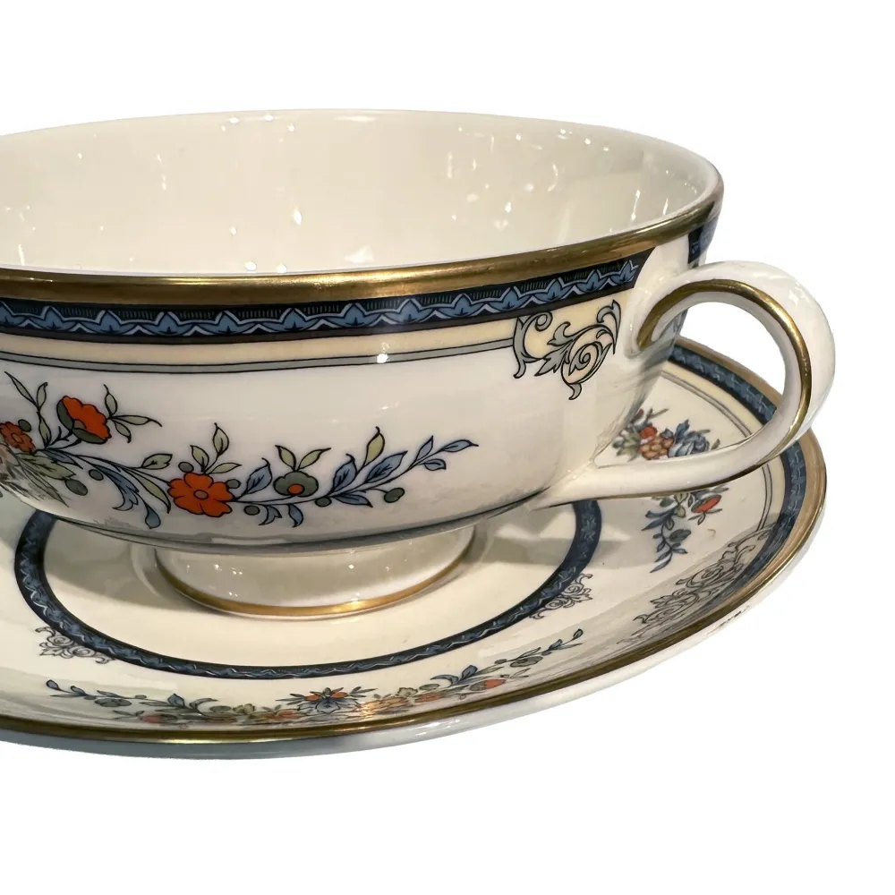 Minton Stanwood Soup Bowl & Saucer- Vintage Minton Stanwood