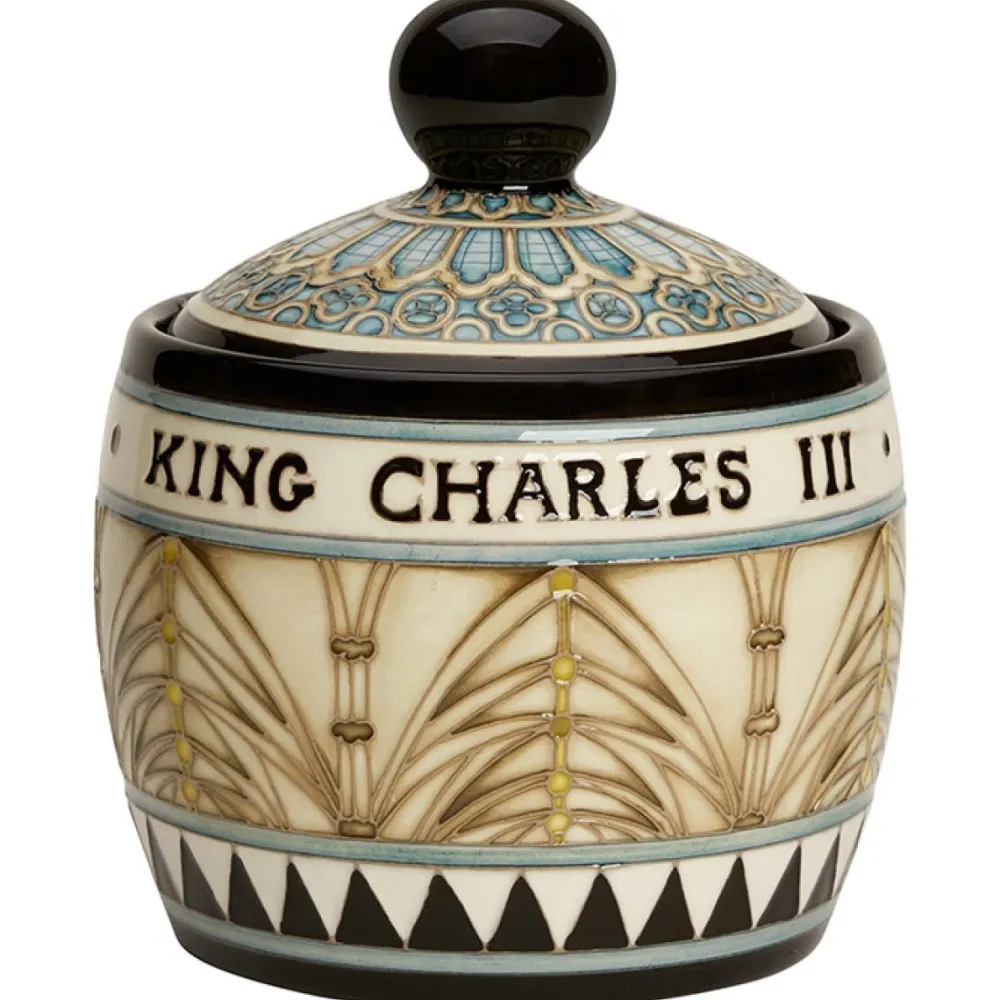 Moorcroft Pottery Coronation Lidded Box 956/6- Moorcroft Pottery|King Charles Iii