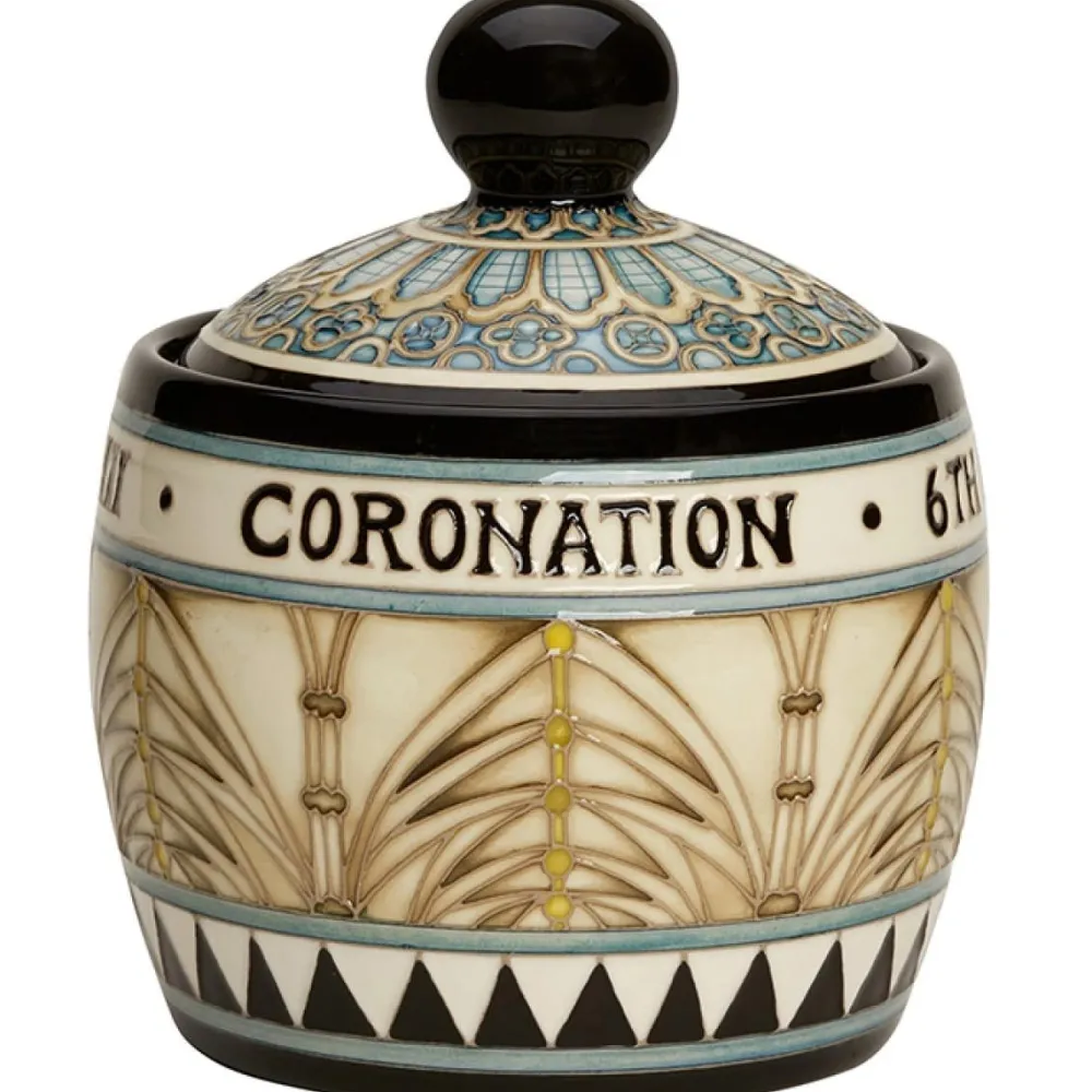 Moorcroft Pottery Coronation Lidded Box 956/6- Moorcroft Pottery|King Charles Iii
