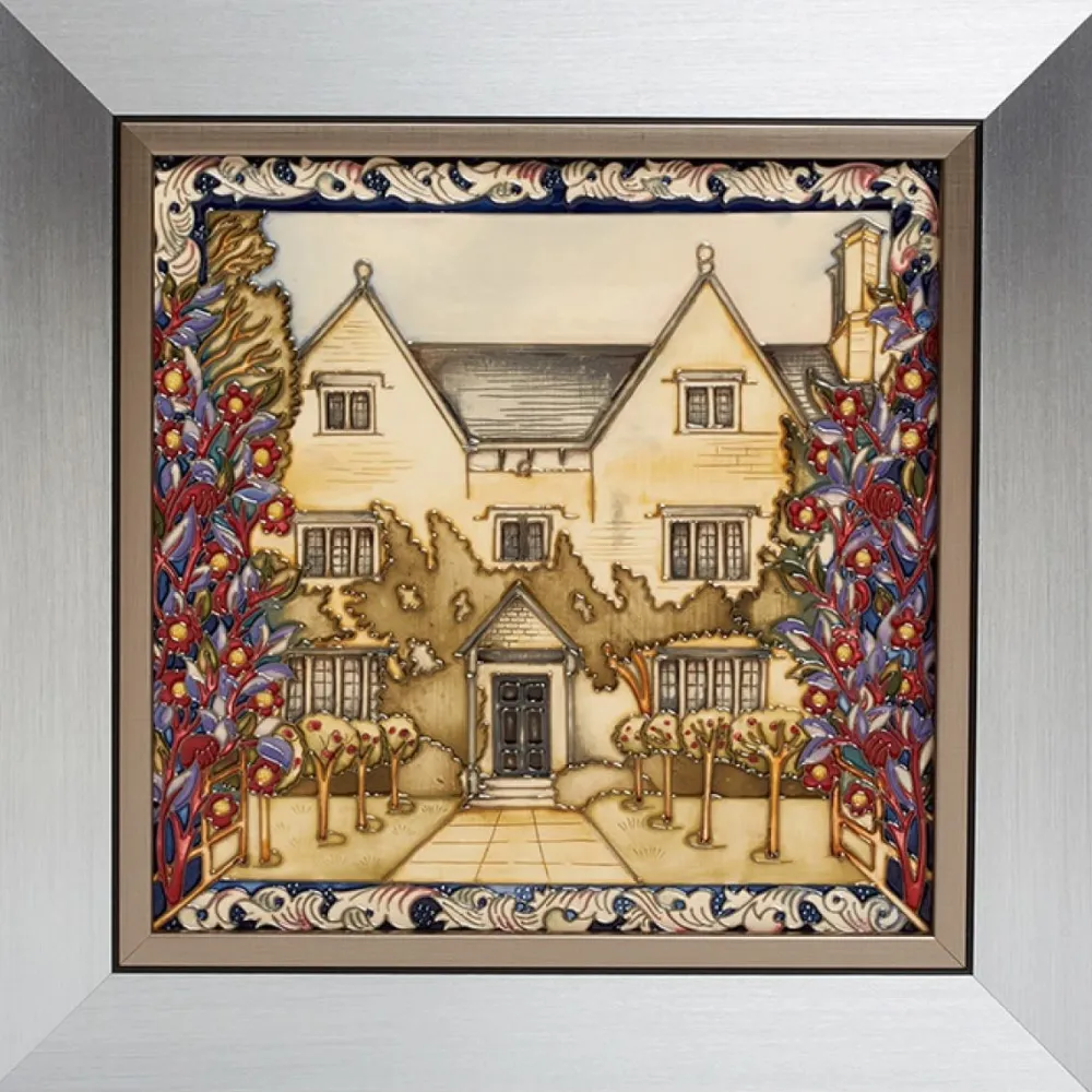Moorcroft Pottery Moorcroft Kelmscott Manor Plaque PLQ8 (LE30)- Moorcroft Pottery