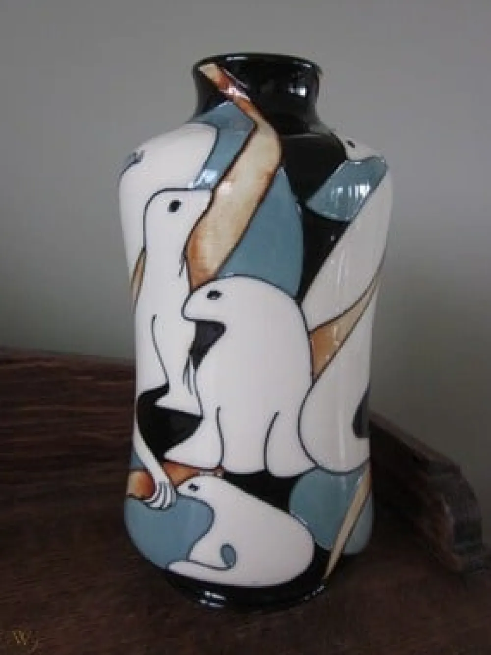Moorcroft Pottery Moorcroft Seal Vase 98/8- Vases|Moorcroft Pottery