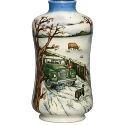 Moorcroft Pottery Moorcroft Winter Feed Vase- Vases|Moorcroft Pottery