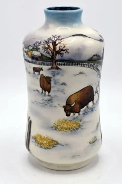 Moorcroft Pottery Moorcroft Winter Feed Vase- Vases|Moorcroft Pottery