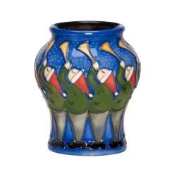 Moorcroft Pottery Twelve Days of Christmas - 11 Pipers Piping 146/3 Vase- Moorcroft Pottery