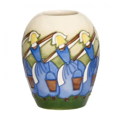 Moorcroft Pottery Twelve Days of Christmas - 8 Maids a Milking 102/3 Vase- Moorcroft Pottery