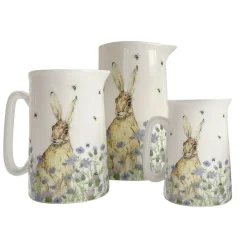 Mosney Mill Hare & Wildflower Jug, Medium- Vases|Mosney Mill