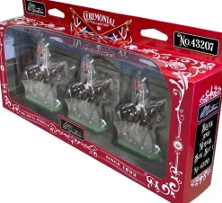3 Mounted Blues and Royals Trooper Figurines- W. Britain Miniatures