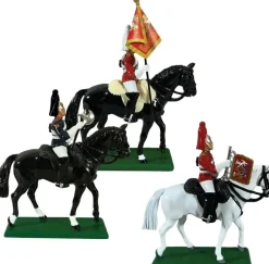 3 Mounted Life Guard Command Figurines- W. Britain Miniatures