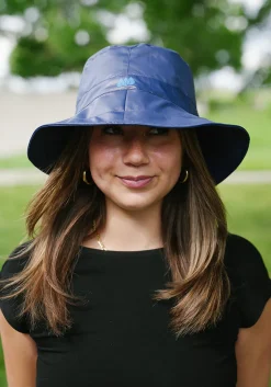 Navy Rain Cap Bucket Hat- Hats|Rainwear & Umbrellas