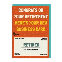 New Business Card Retirement Card- Greeting Cards