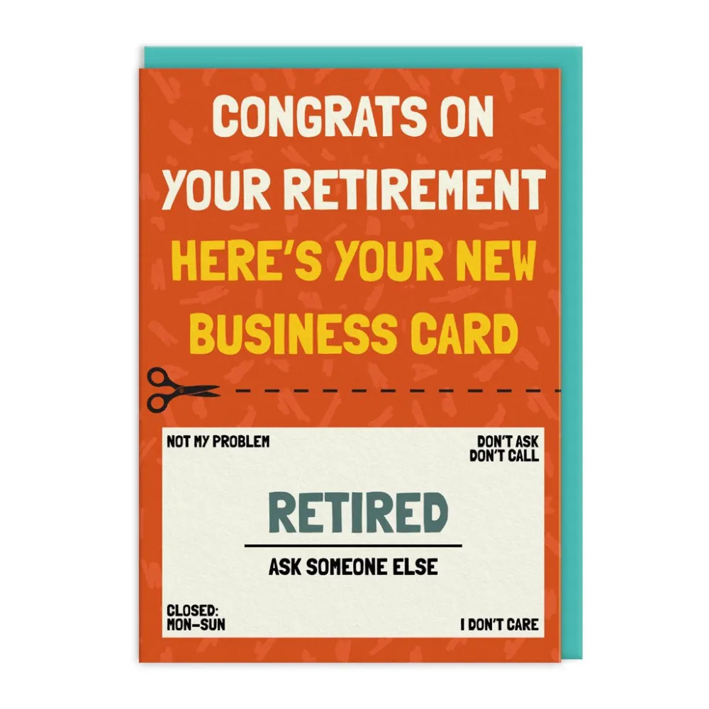 New Business Card Retirement Card- Greeting Cards