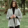 Newgrange Fern Wrap (Grey)- Scarves & Wraps