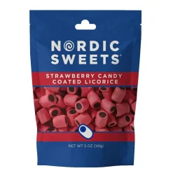 Nordic Sweets Strawberry Candy Coated Licorice- Sweets