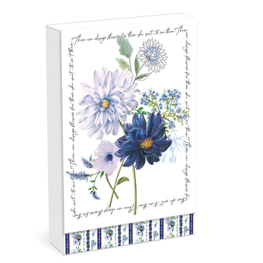 Notable Florals Blue Dahlia Pocket Notepad- Journals & Other Stationery