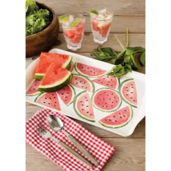 Now Designs Planta Platter (Watermelon)- Trays|Tea Trays