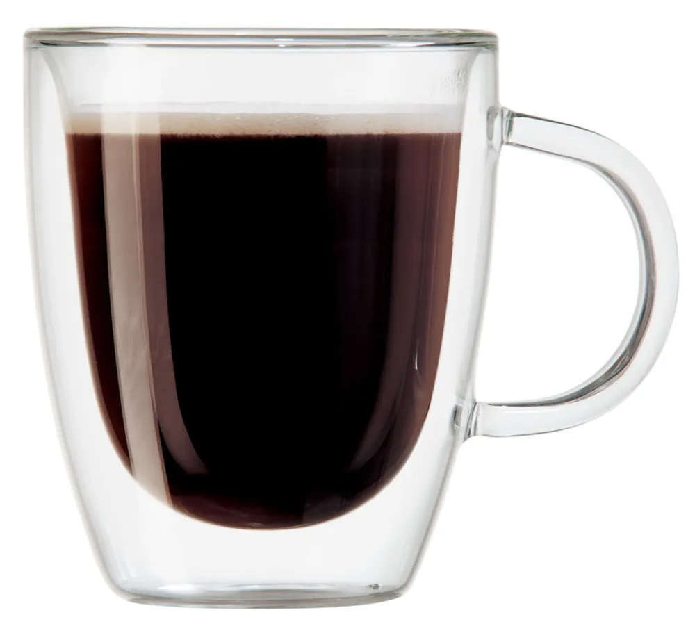 Oggi Double Wall Glass Espresso Cup Set- Assorted Mugs