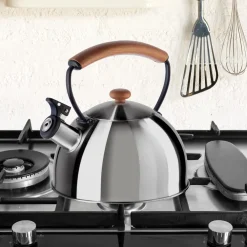 Oggi Stainless Steel Whistling Tea Kettle (Stainless Steel)- Tea Kettles
