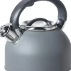 Oggi Stainless Steel Whistling Tea Kettle (Charcoal Grey)- Tea Kettles
