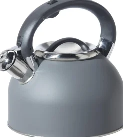 Oggi Stainless Steel Whistling Tea Kettle (Charcoal Grey)- Tea Kettles
