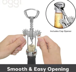 Oggi Winged Corkscrew- Bar Accessories & Decanters