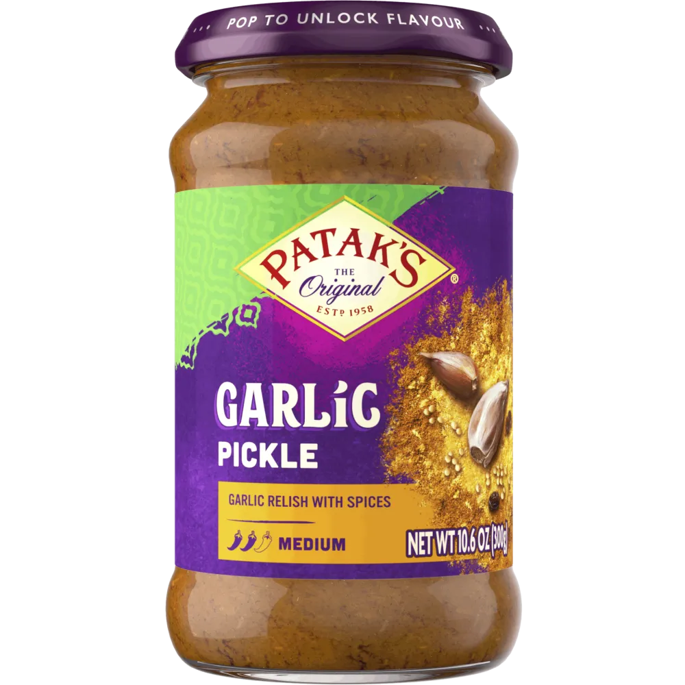 Patak's Garlic Pickle Relish- Curries, Chutneys & Pickles